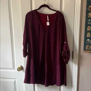 Maroon Dress by Mittoshop
